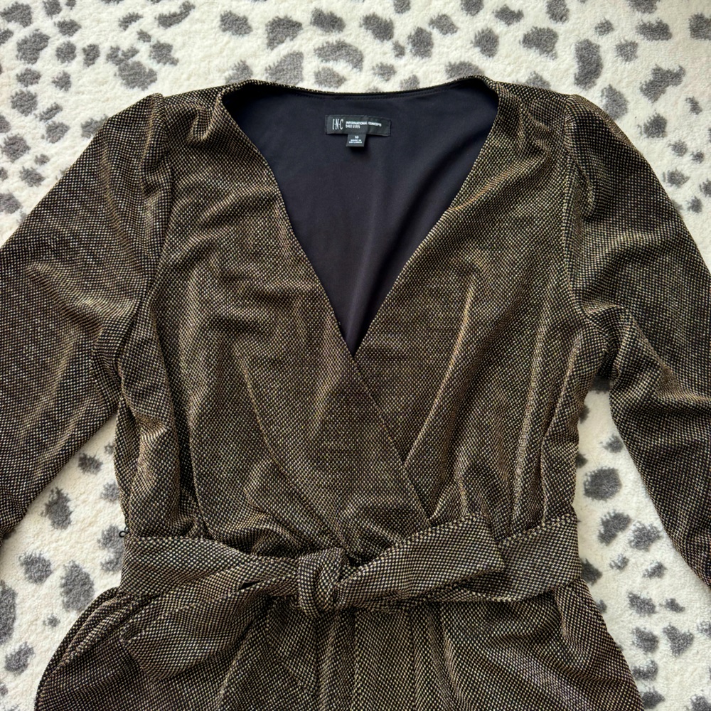 Women’s Inc. Brand Jumpsuit - Size 10 - Worn once / Black + Gold - Picture 4 of 14